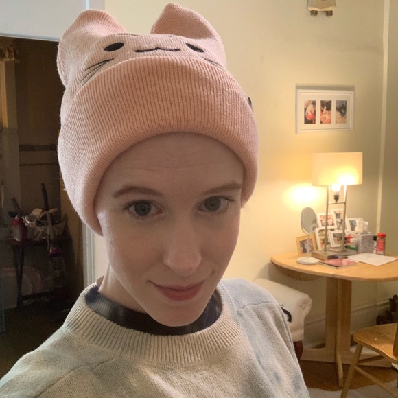 Neff Womens Kitty Cat Beanie Pink 